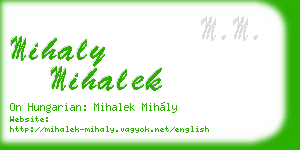 mihaly mihalek business card