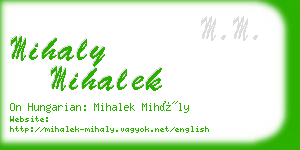 mihaly mihalek business card